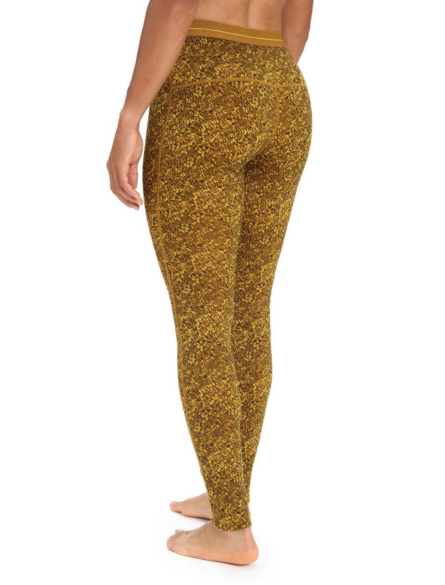 Legginsy Icebreaker Merino 200 Oasis Lichen Damskie Złote | PL 1423VRWD